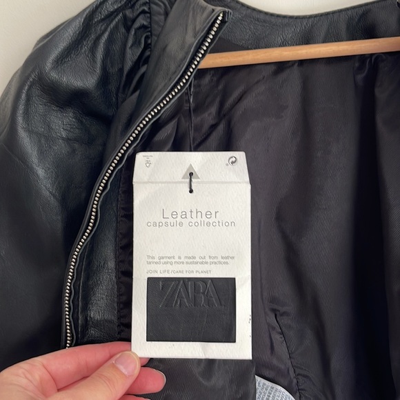 ZARA | Leather Capsule Collection batwing top - Picture 9 of 11